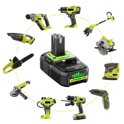 ANTOOLOCKER Ryobi 18V battery 3.0Ah front view for P109