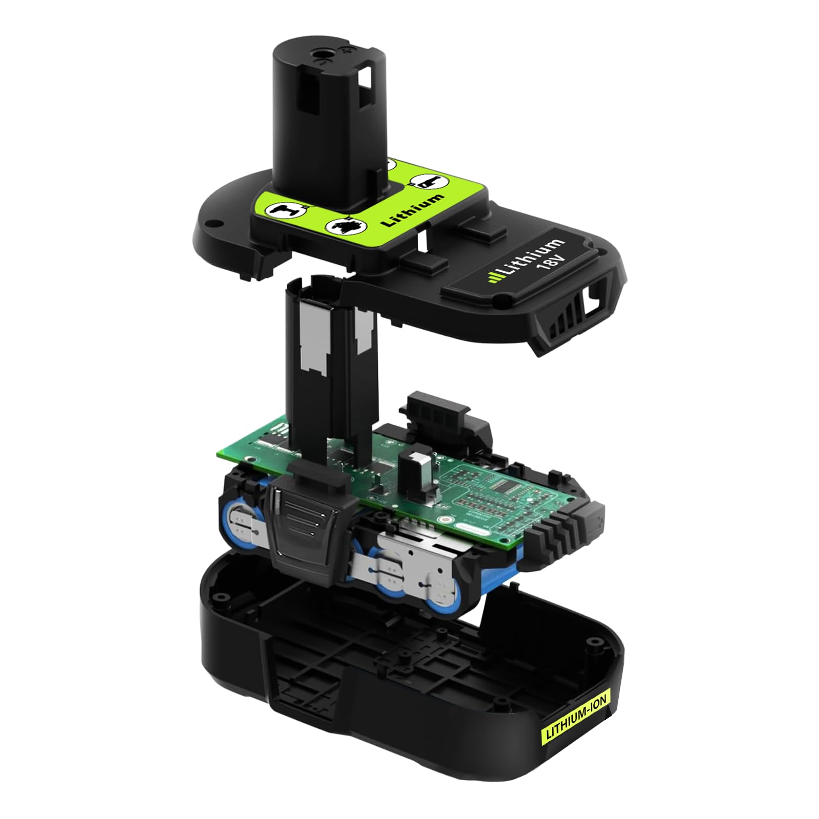 ANTOOLOCKER Ryobi 18V battery 3.0Ah in use with tools