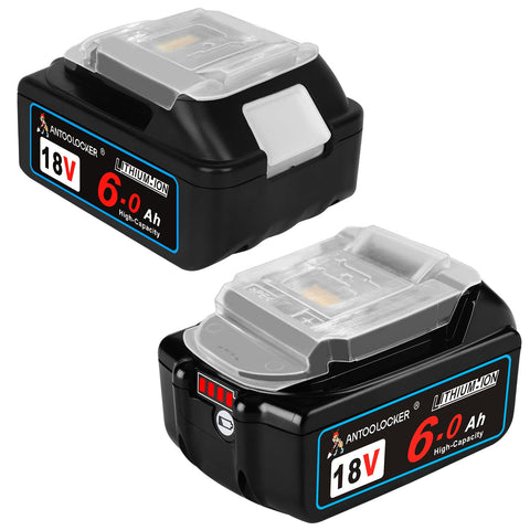 ANTOOLOCKER Makita 18V two-pack front view showing high capacity for longer work sessions.