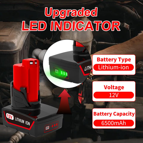 ANTRobut 12V battery LED indicator shows remaining charge.