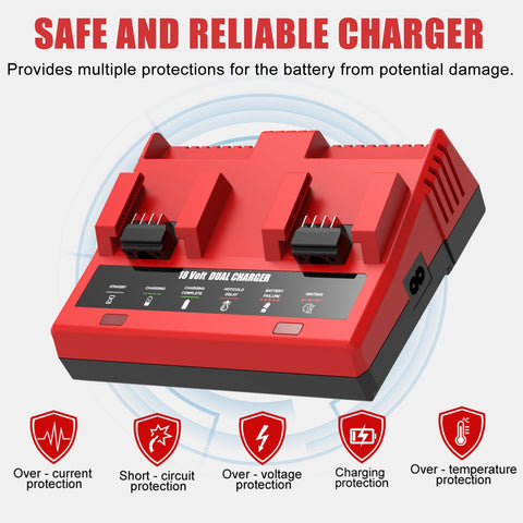ANTRobut compatible with Milwaukee 18V batteries for efficient charging.