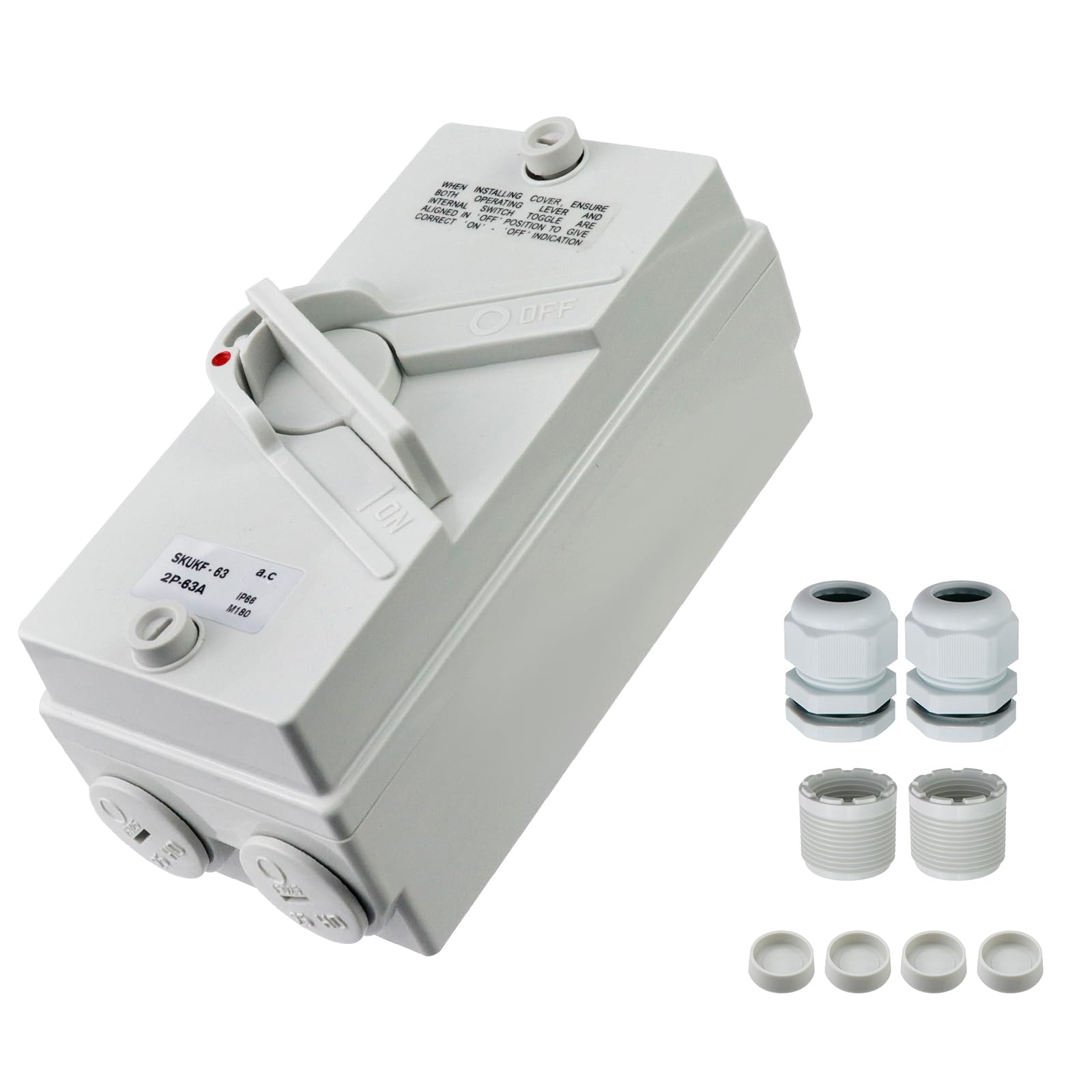 Antrader enclosed motor disconnect switch with IP66 for outdoor use and safety isolation.