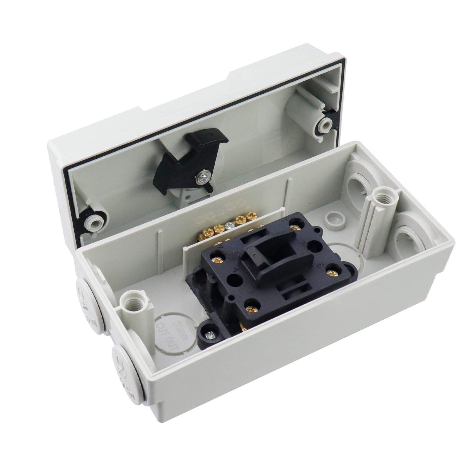 Antrader enclosed motor disconnect switch built for heavy-duty industrial environments.