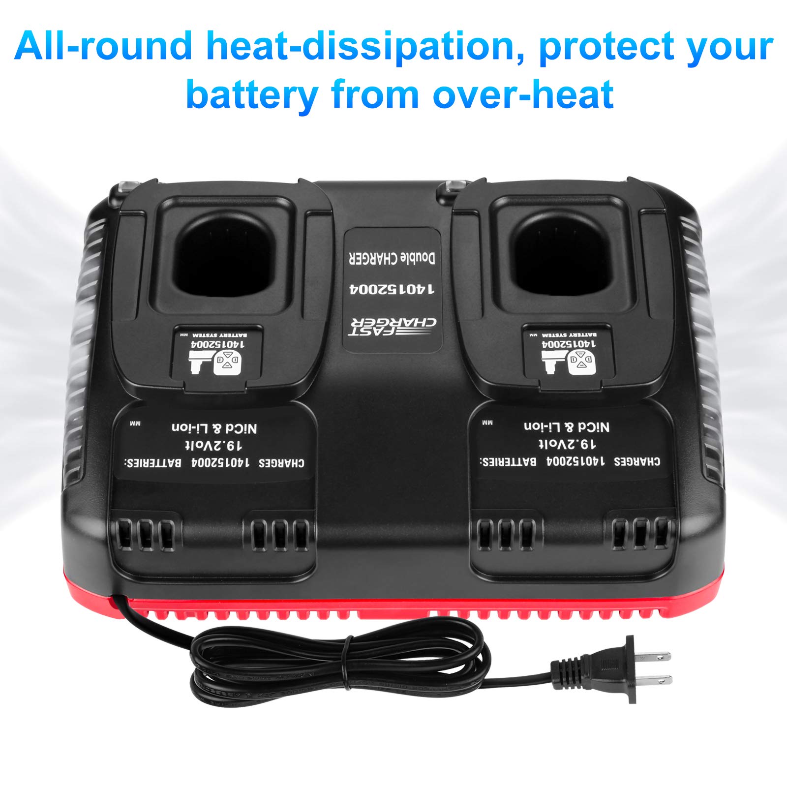 ANTRobut dual port charger delivers 2A per port.