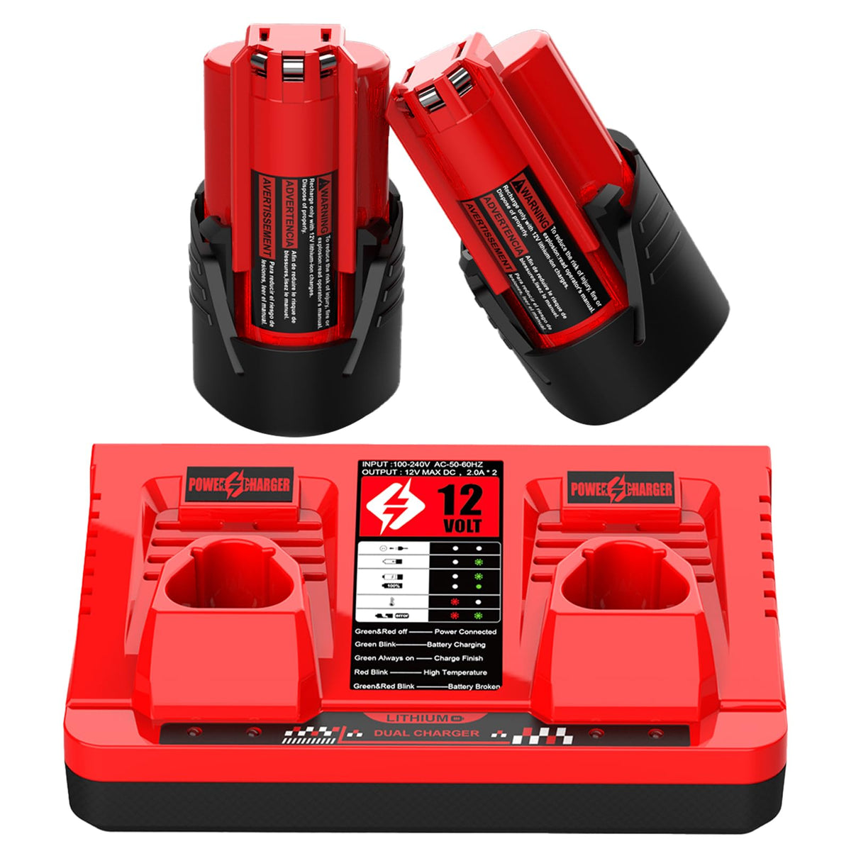 ANTRobut M12 3500mAh battery two-pack for longer runtime