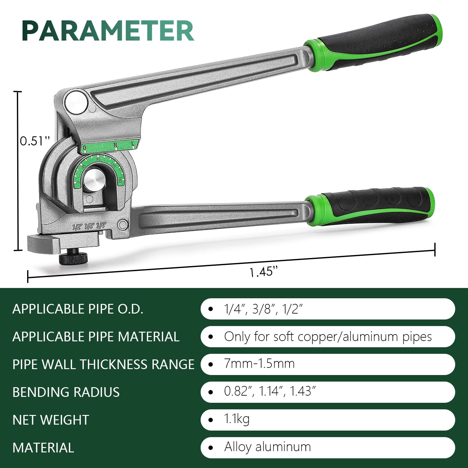 Antstone 3-in-1 bender for 3/8 inch tubing enables smooth, precise bends.