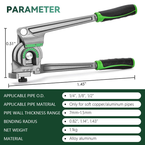 Antstone 3-in-1 bender for 3/8 inch tubing enables smooth, precise bends.
