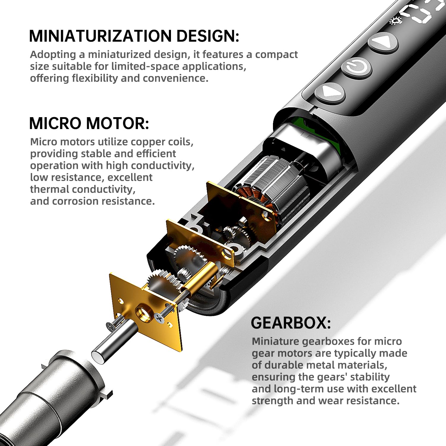 ANVANNA UnaMela cordless screwdriver shows built in LED light for dim spaces