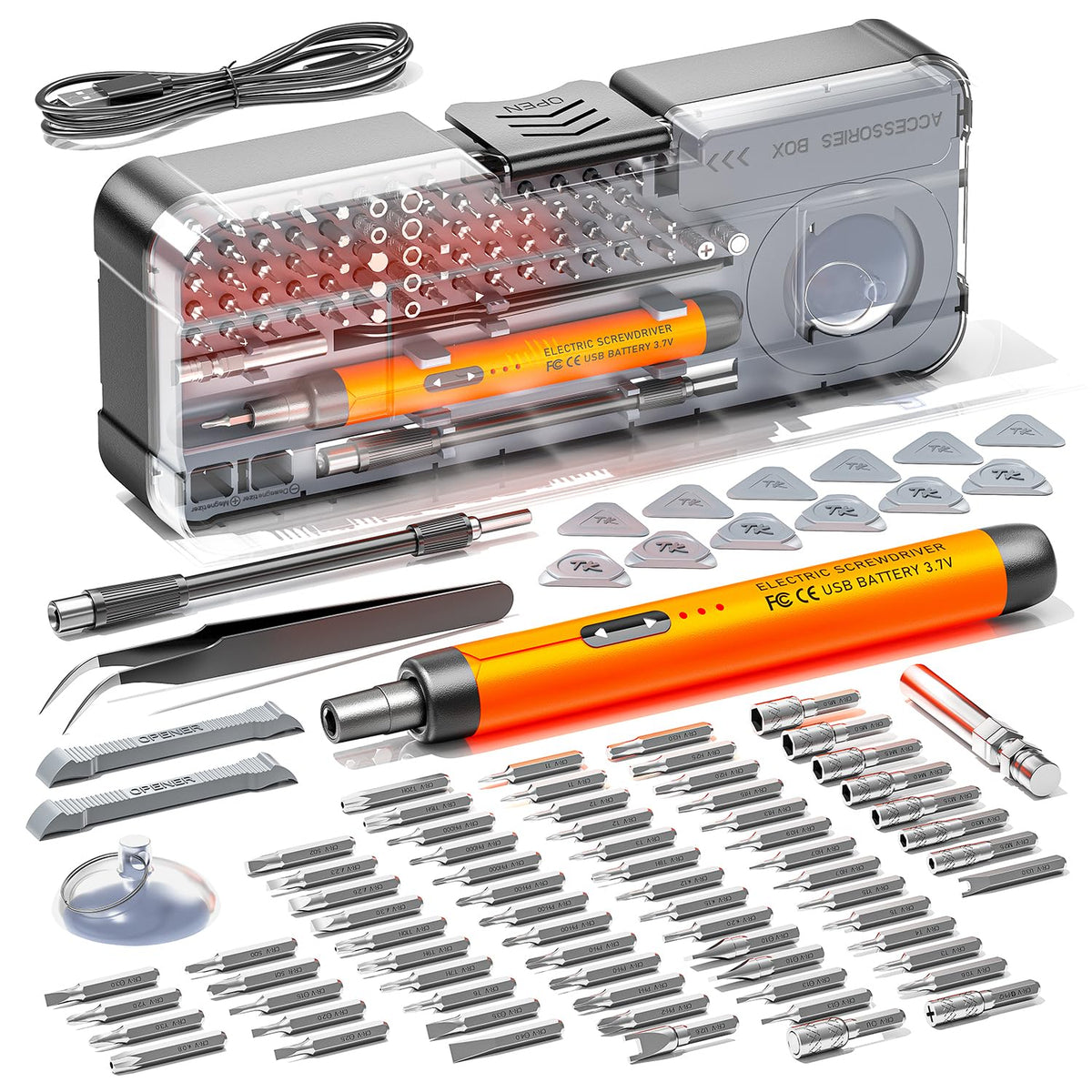 ANVANNA UnaMela cordless mini screwdriver on desk for quick electronics repairs