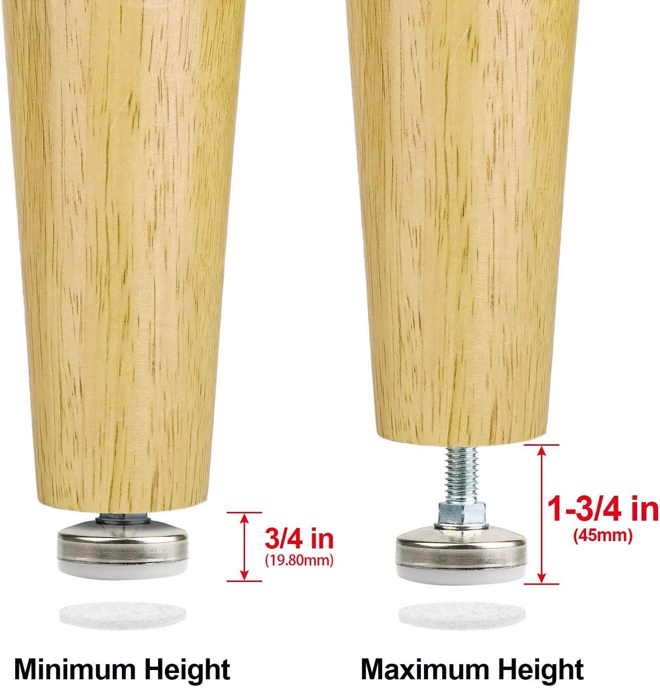 Anwenk large base and steel construction provide stability.
