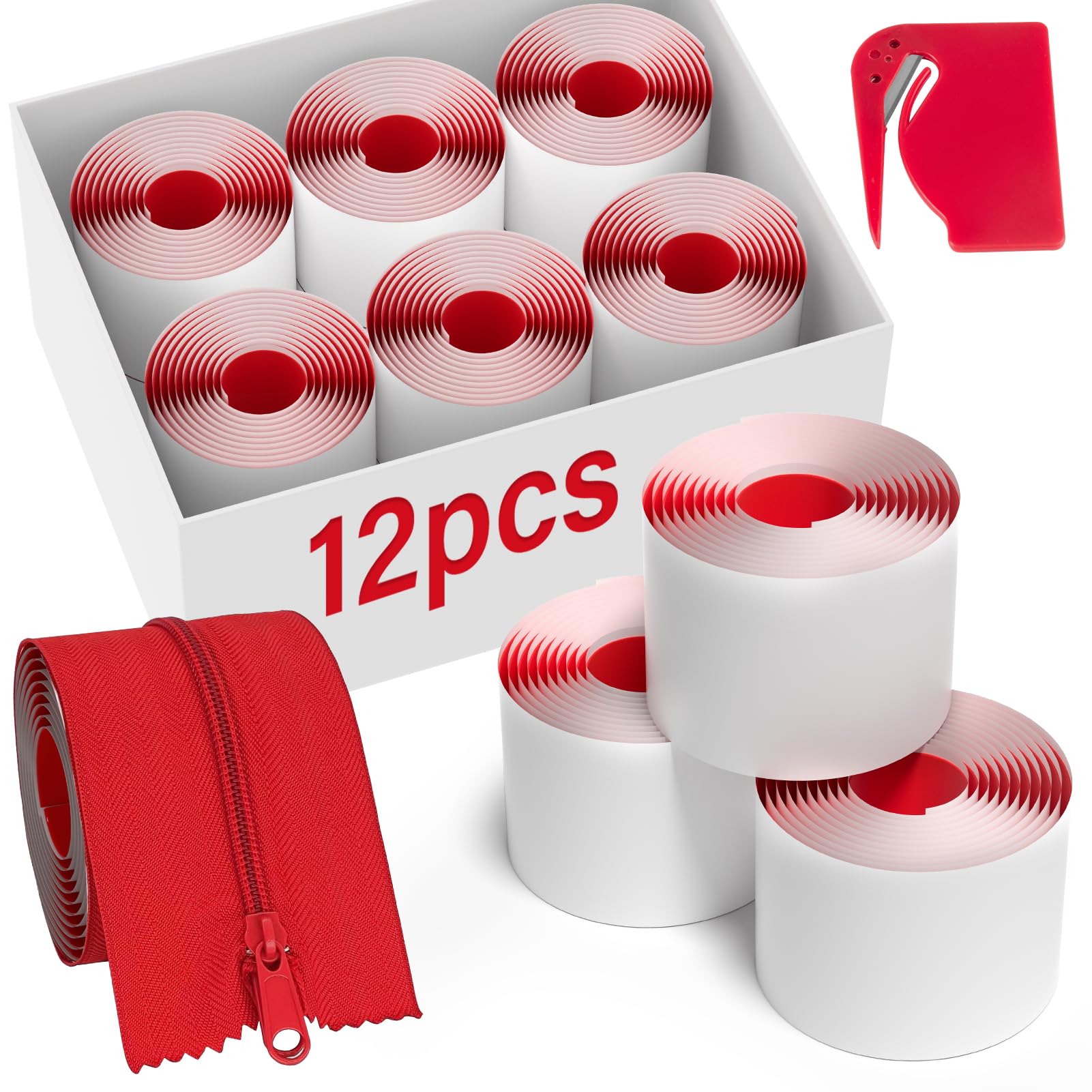 ANWEOR 12-pack heavy-duty zipper door for dust barriers: quick entry with cleaner work zones.