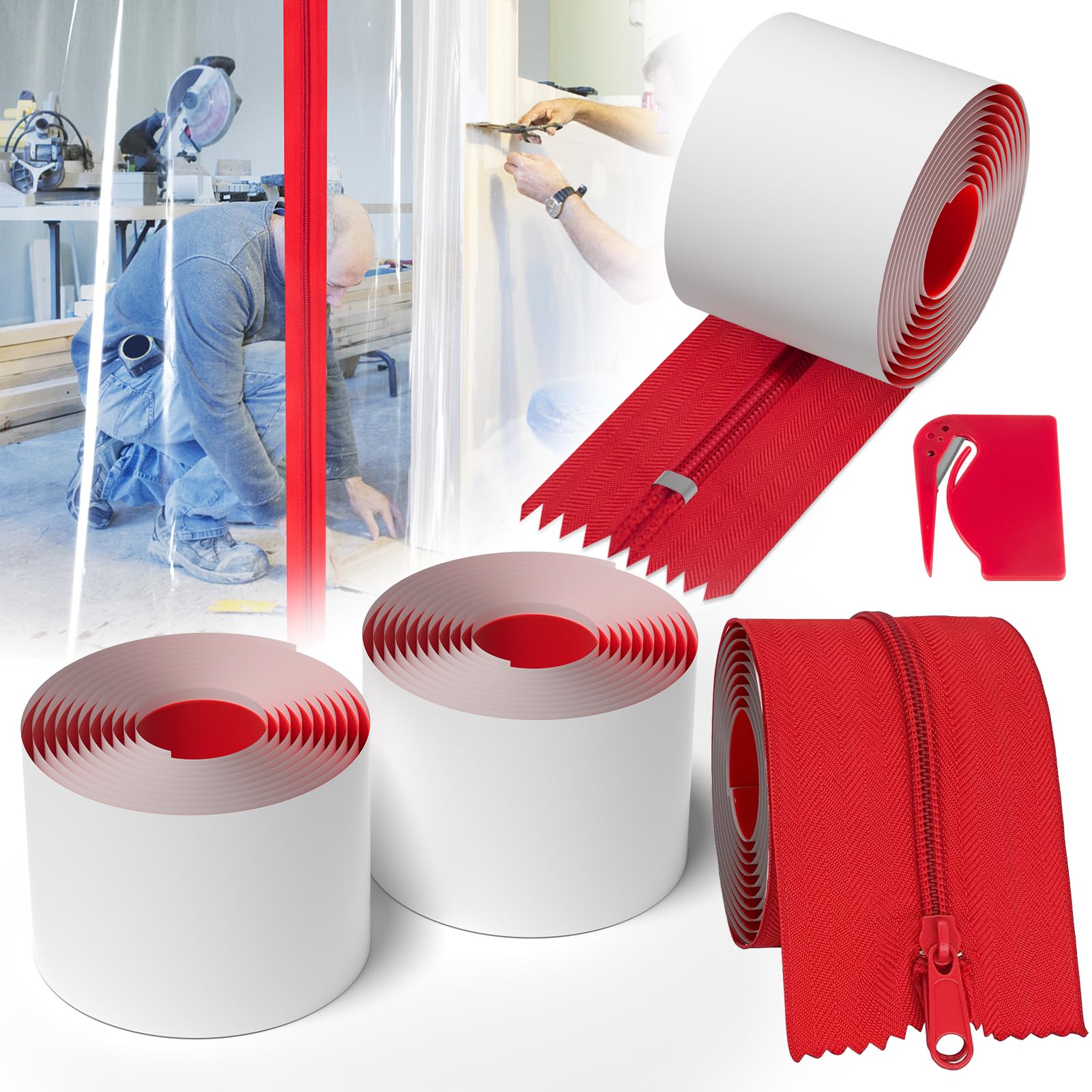 ANWEOR 4-pack dust barrier zipper doors for fast access and containment.