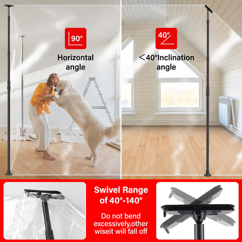 ANWEOR dust barrier top clamp in use, secure film for clean work areas.
