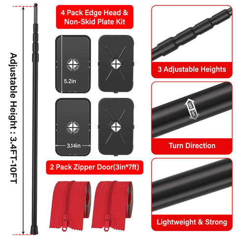 ANWEOR dust barrier anti-slip base pads keep poles stable on floors