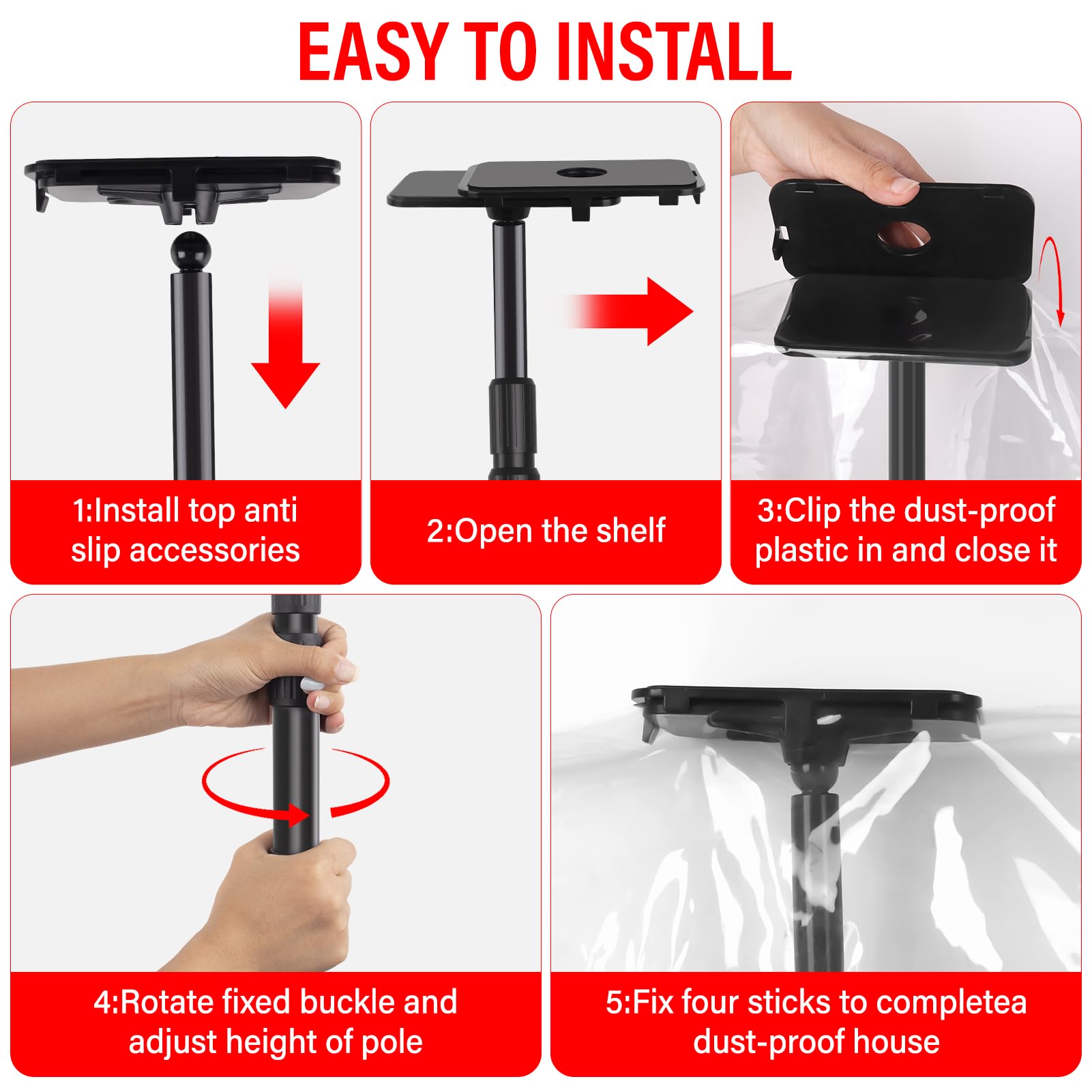 ANWEOR compact kit with adjustable poles fits residential and commercial jobs