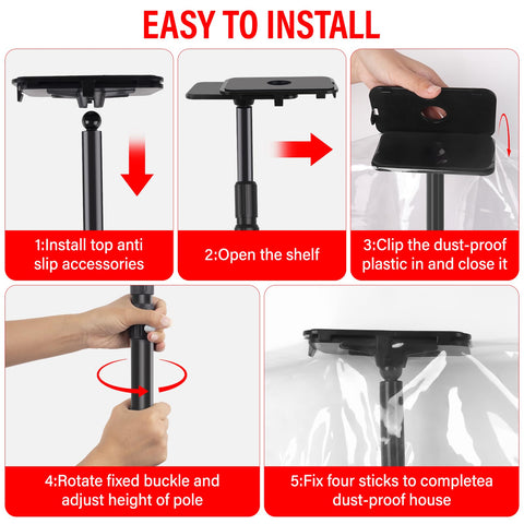 ANWEOR quick-setup barrier fits tight spaces without ladders.