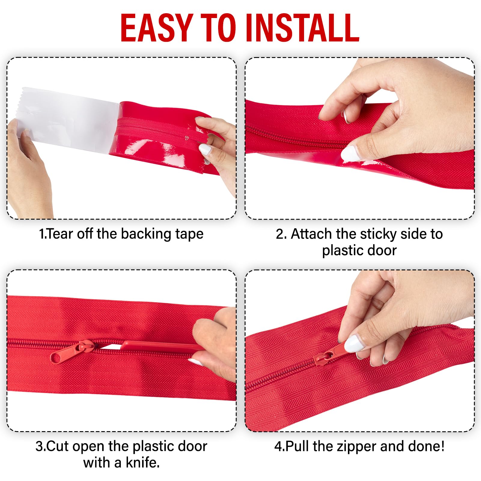 ANWEOR red visibility zipper improves placement and safety on job sites.