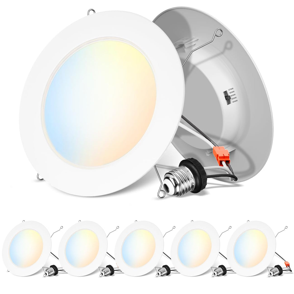 ANWIO recessed light 6inch 1000lm for bright, energy-saving ceiling illumination.