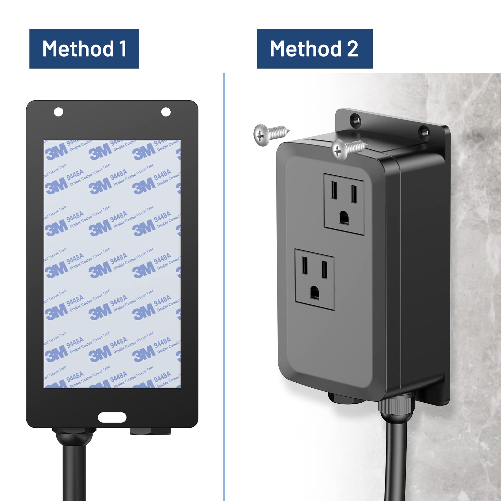 ANWOLL dual outlet design reduces cords and clutter on the countertop