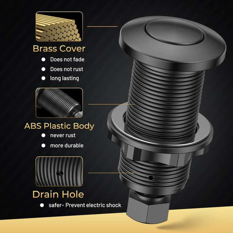 ANWOLL stainless steel and black finish for a durable, stylish under-sink control