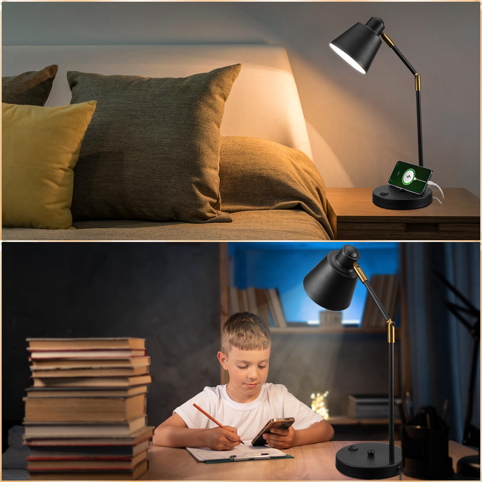 Anxingtools modern metal desk lamp; timeless design for any room.