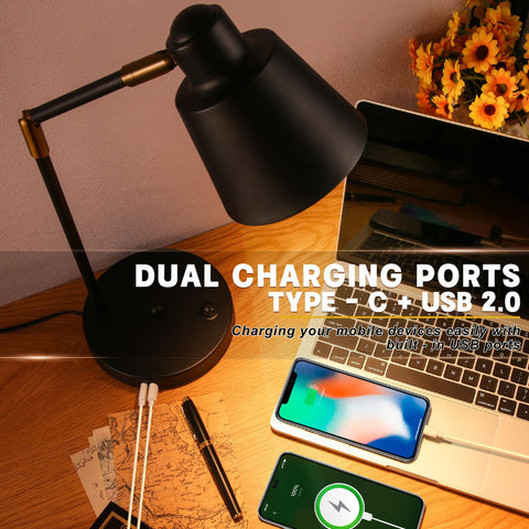 Anxingtools LED desk lamp with 270° swivel arms; flexible light direction.