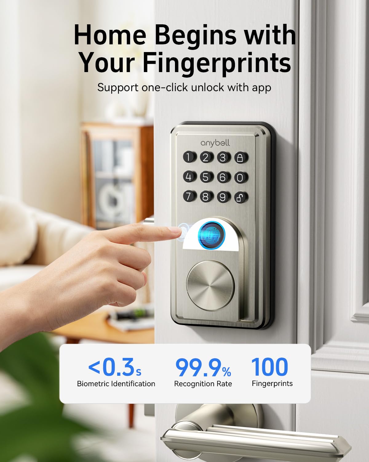 Anybell fingerprint sensor unlocks quickly for easy access