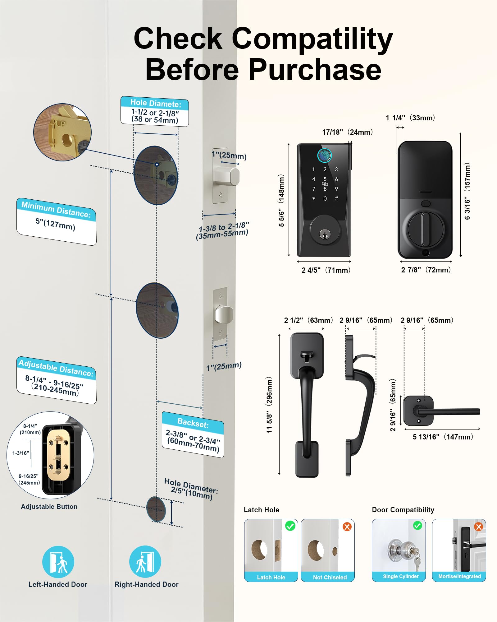 Anyfirm WiFi Smart Lock battery status alerts you on power.
