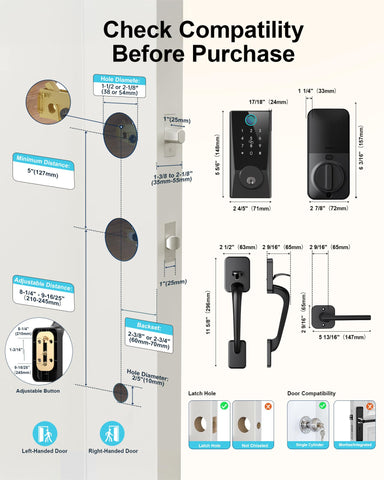 Anyfirm WiFi Smart Lock battery status alerts you on power.