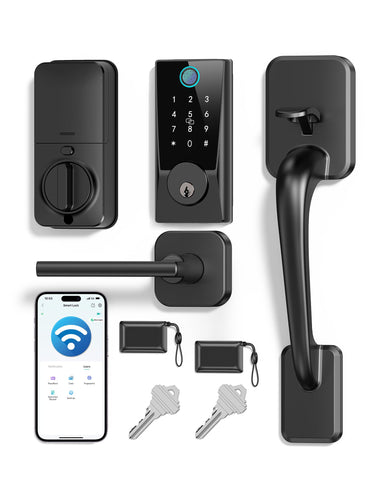 Anyfirm WiFi Smart Lock front door setup for easy, keyless entry.