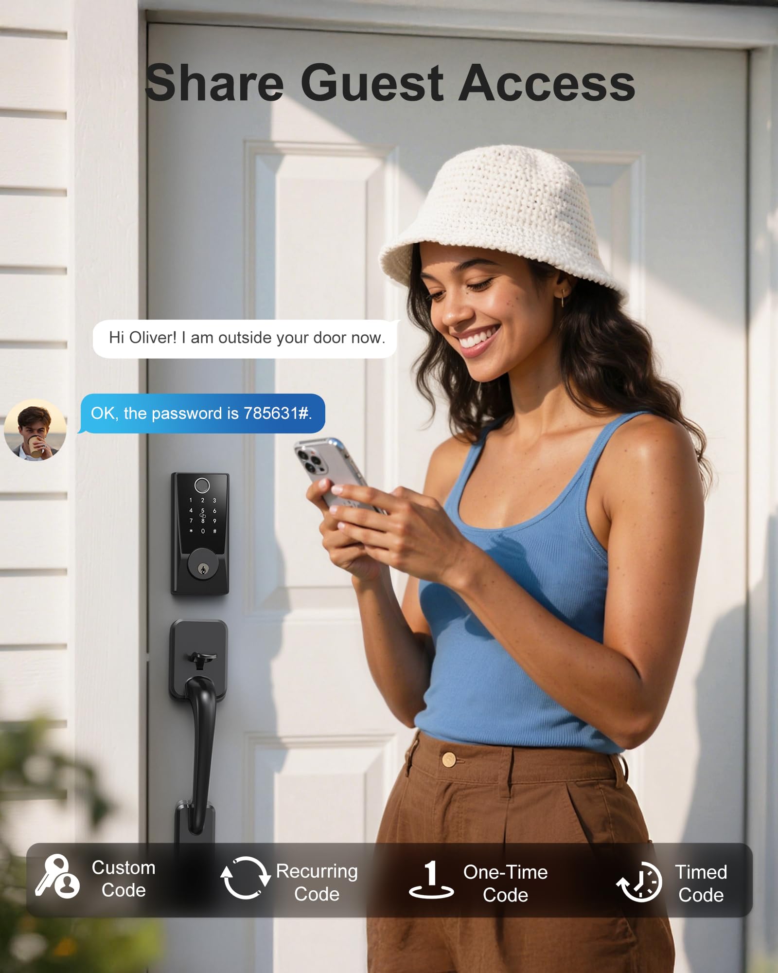 Anyfirm WiFi Smart Lock IC card access for shared spaces.