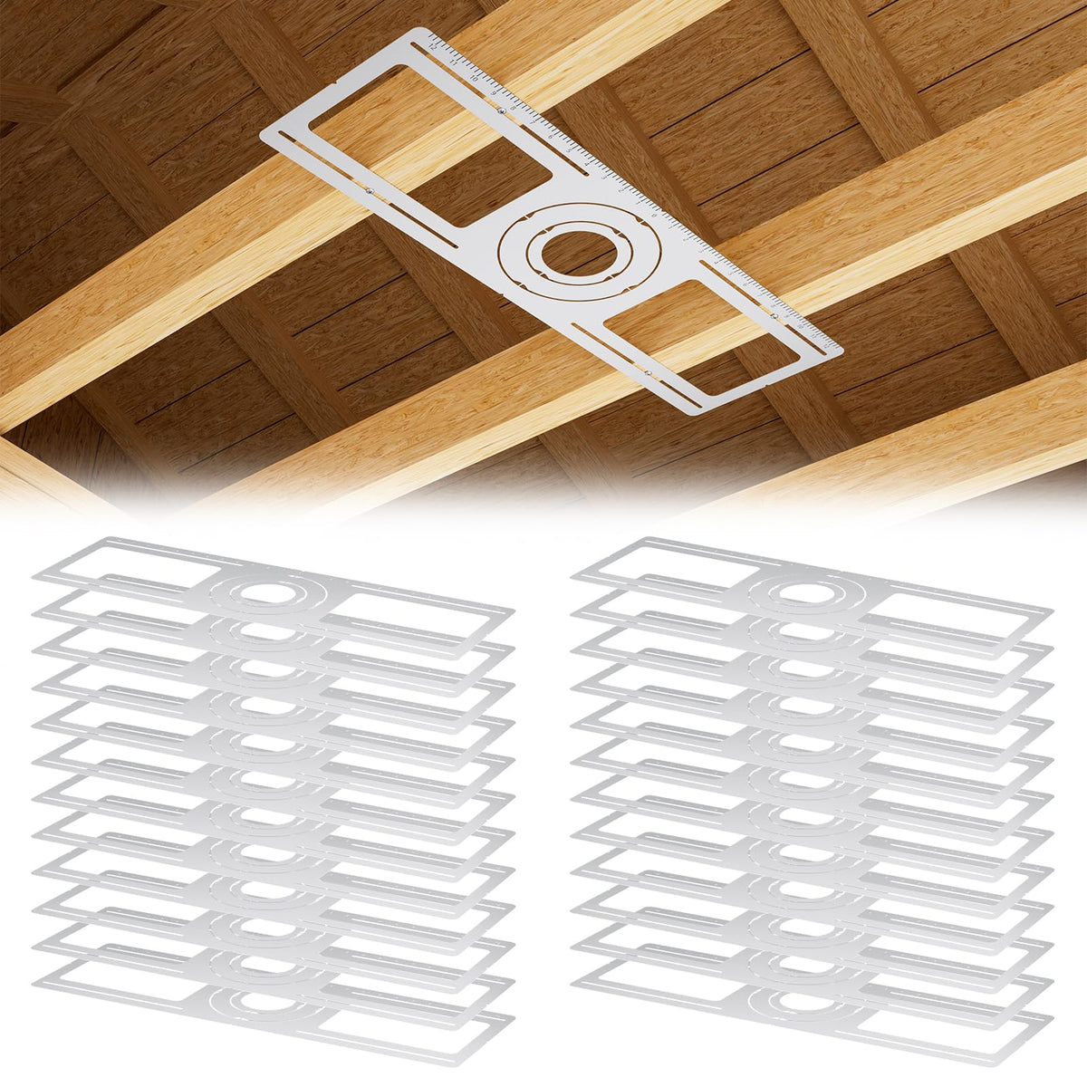 Anyhome mounting plate with a 3-inch round hole for secure LED installation.