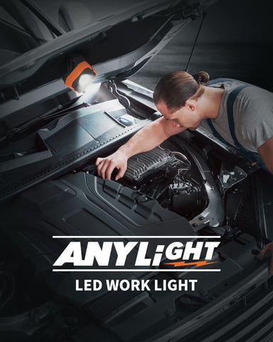 AnyLight work light with PA66-TPE durable shell for rugged use.