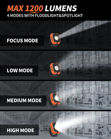 AnyLight work light in four modes for versatile tasks.