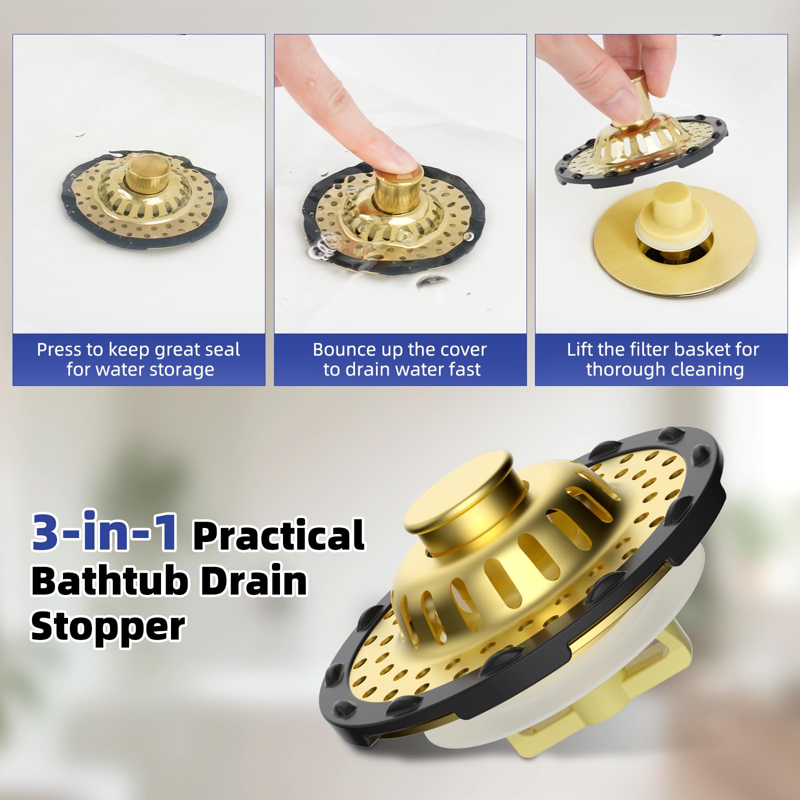 Stainless steel base and brass core ensure reliable sealing on Anylock stopper.