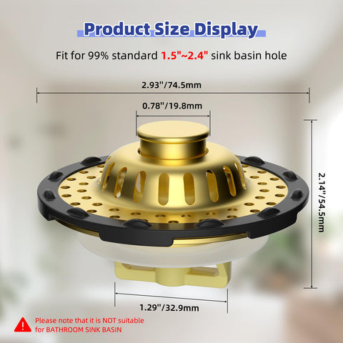 Universal fit for 1.53 to 2.4 inch holes with Anylock stopper.