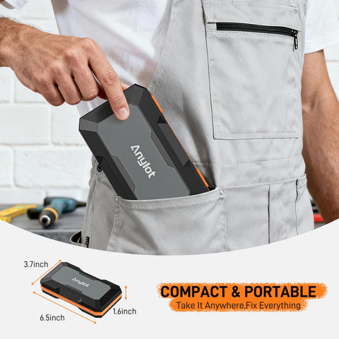 Compact orange kit stays portable for on-the-go repairs