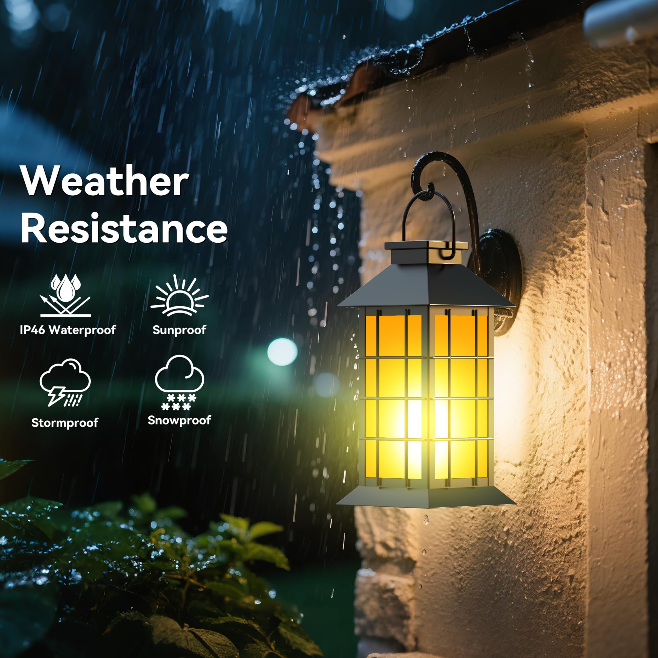 anyperfect 2pack 13inch lanterns glow at twilight for outdoor gatherings