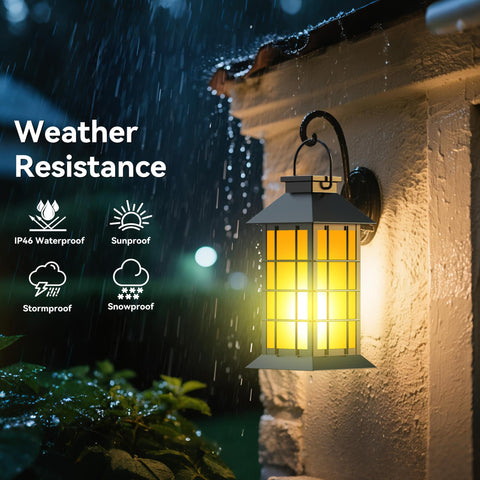 anyperfect 2pack 13inch lanterns glow at twilight for outdoor gatherings