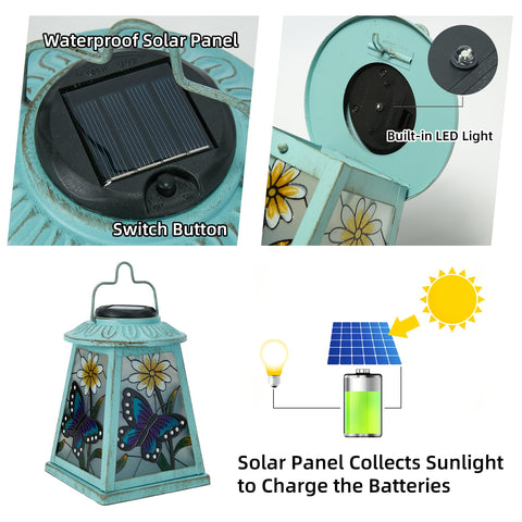 anyperfect rustproof metal butterfly lantern withstands winter weather outdoors