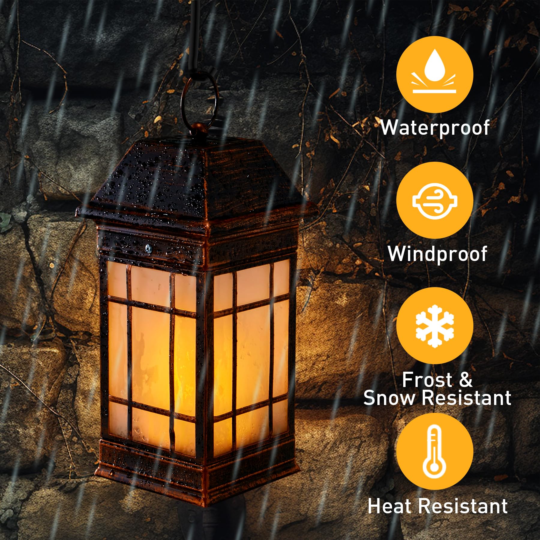 Anyperfect hanging lantern suits gardens, patios, yards, or indoor illumination.