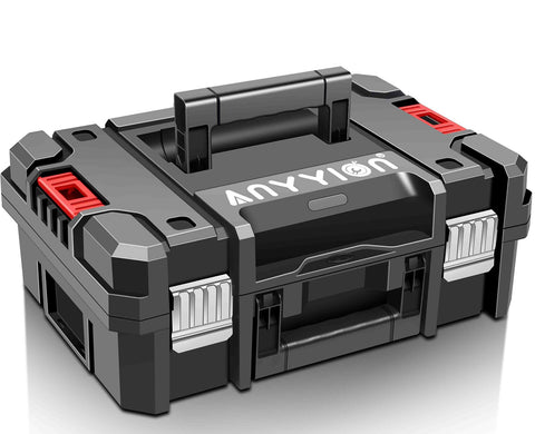 Anyyion 17In tool box with double handles for easy access to tools