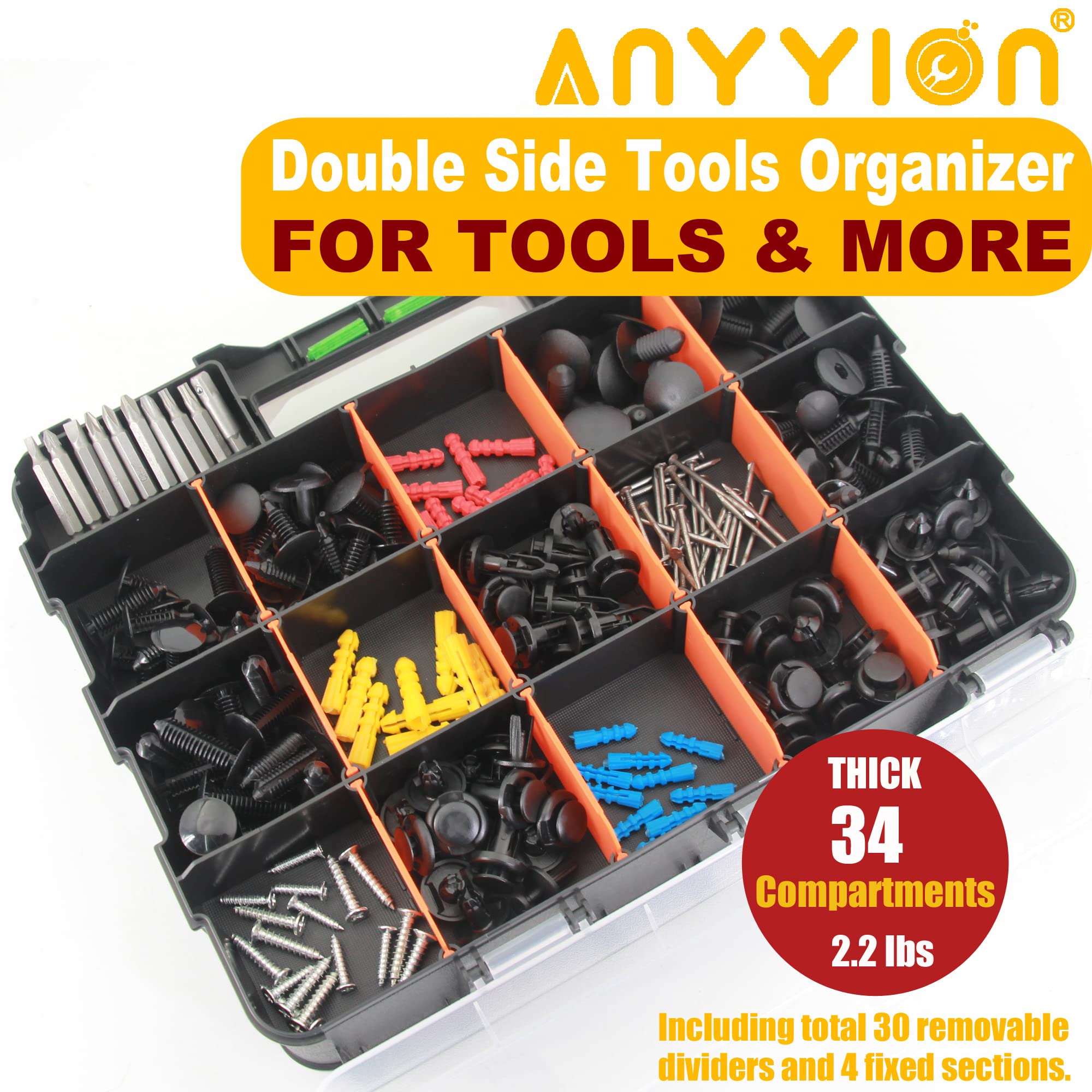 Anyyion organizer with transparent lids for easy visibility and protection.