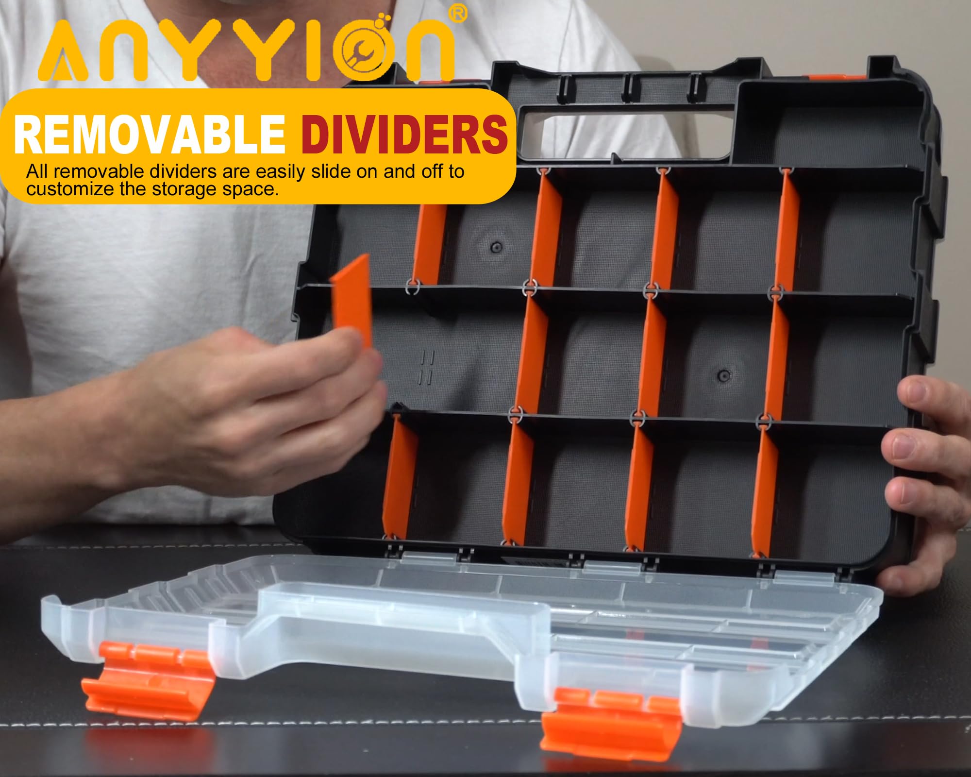 Anyyion removable dividers offering customizable space with fixed sections.