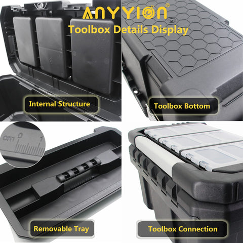 Anyyion toolbox supports hobby, craft, and workshop storage across multiple uses.
