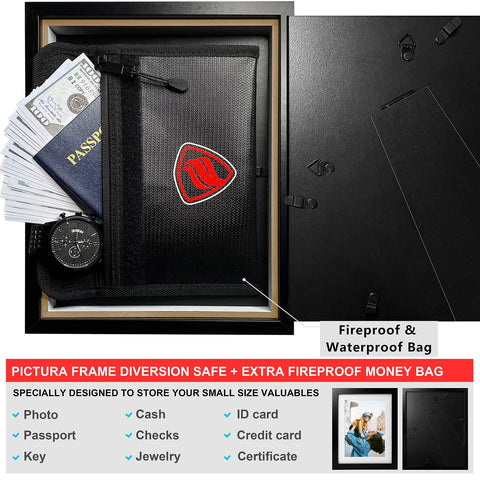 ANZAKY fireproof money bag closure protects cash and documents during emergencies.