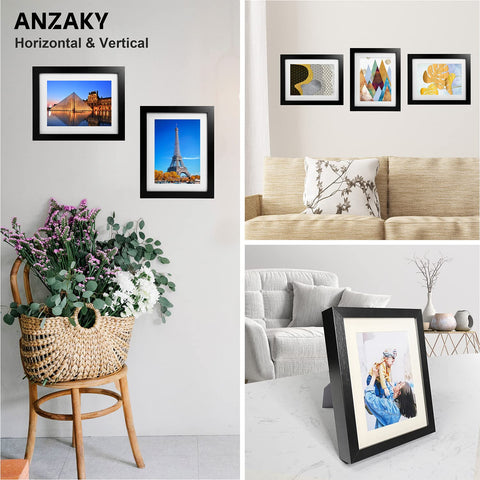 ANZAKY versatile display with wall hooks or stand for flexible placement.