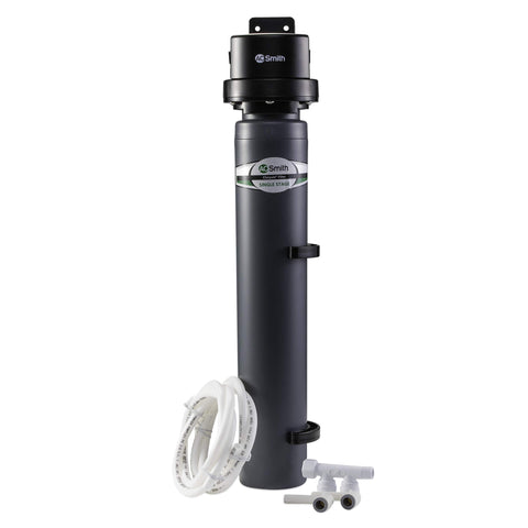 AO Smith Advanced Direct Connect under-sink system shown for easy installation and potable water.