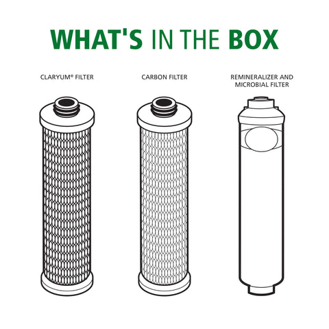 AO Smith carbon filter replacement for the RO-MB-4000 enhances water clarity and reduces tastes and smells.