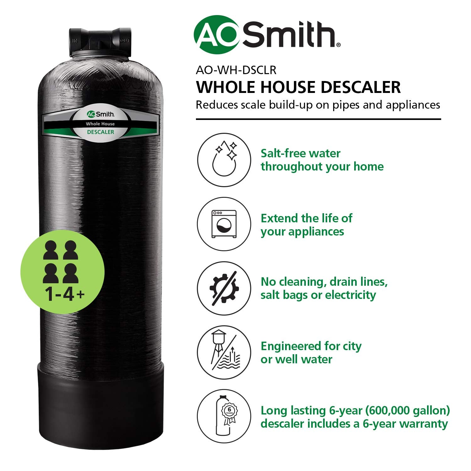 AO Smith descaler system valve kit shown for efficient pipe protection